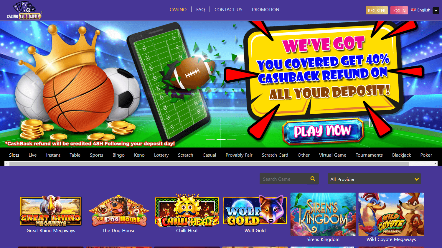 Casino Purple Desktop screenshot